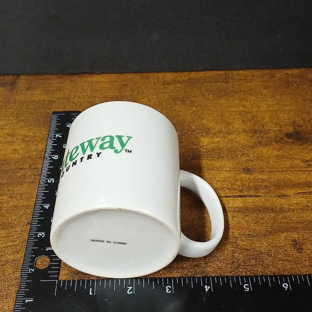 Gateway Country Logo 1990's Vintage Ceramic White Coffee Mug 10oz Cup - Picture 6 of 6